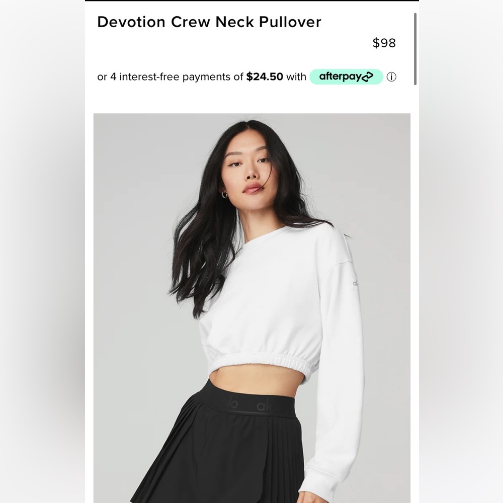 Alo devotion crew neck pullover